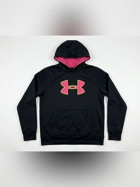 Under Armour Women’s Black Hoodie with Pink and Gold Logo